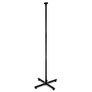 Medium-Duty Steel Floor X-Base with Levelers & Display Tubes (Black)