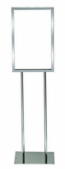 14" x 22" Poster Frame Bulletin Sign Stand (Chrome)