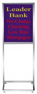 14" x 22" Deluxe Poster Frame Bulletin Sign Stand (Chrome)