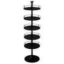 Heavyweight Floor Display Stand with 5 Round Metal Trays (Round Base)