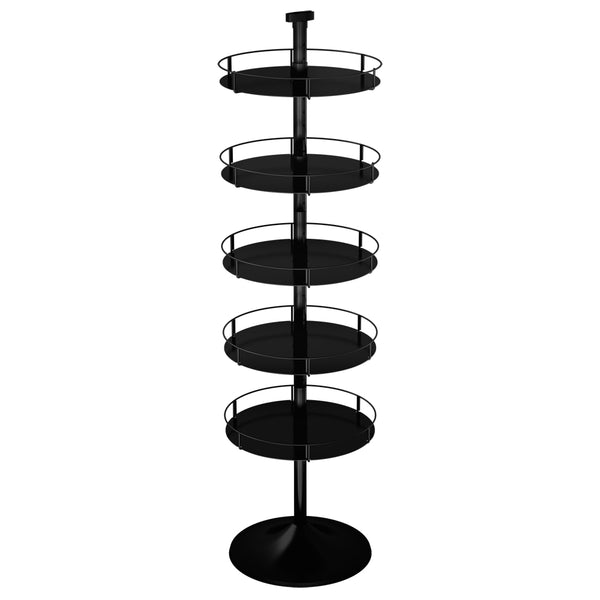 Heavyweight Floor Display Stand with 5 Round Metal Trays (Round Base)