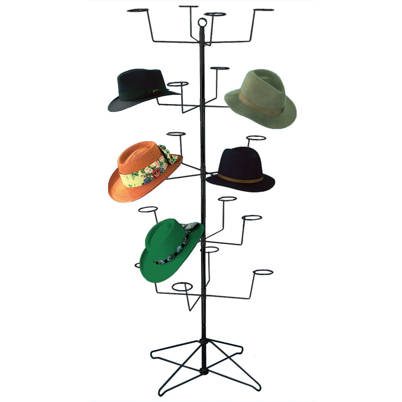 20-Hat Economical Men/Women Floor Display Rack