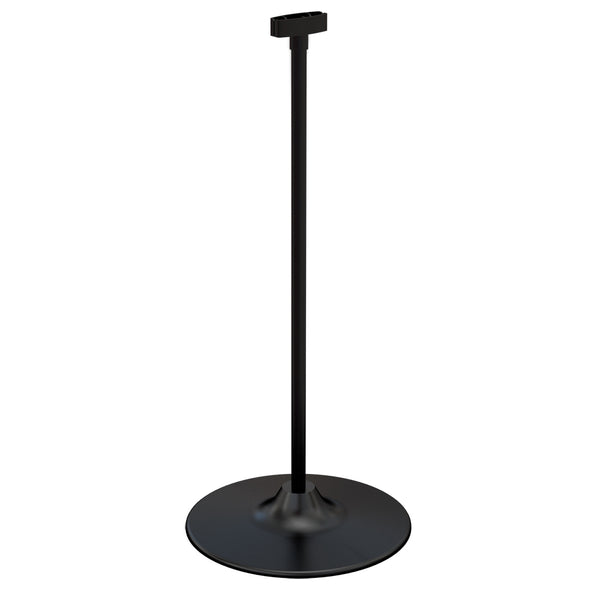 Light-Duty 12" Diameter Plastic Countertop Base with Display Tube (Black)