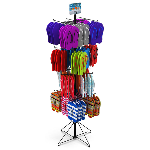 24-Hook Floor Display for Merchandise up to 7.5" Wide (Wire Base)
