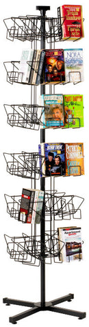 48-Pocket Book Spinner Display Stand for Floor