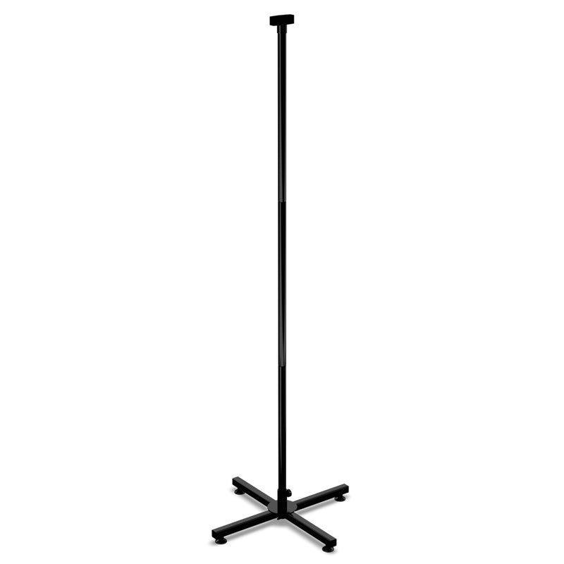 Medium-Duty Steel Floor X-Base with Levelers & Display Tubes (Black)