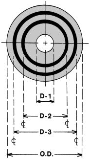 Double-Ring Welding Washer for 1" Diameter Tubes (4" O.D. x 16 gauge)