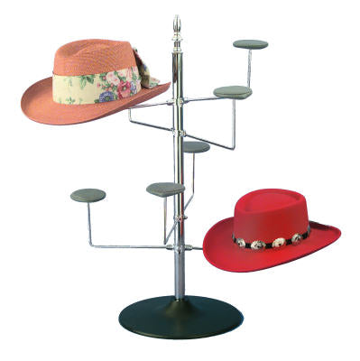 8-Hat Women's Countertop Display Spinner Rack