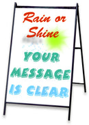 Eraseable Message Board A-frame with 24" x 36" White Sign Panels