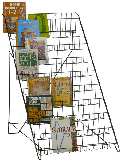 10-Shelf Fold-Flat Floor Literature Display Rack