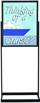 22" x 28" Deluxe Poster Frame Bulletin Sign Stand (Black)