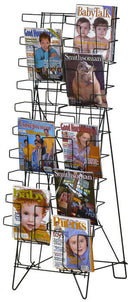 20-Pocket Fold-Flat Magazine/Literature Floor Literature Display Rack