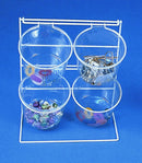 4-Jar Countertop Display Rack with Clear Jars (PACK OF 2)