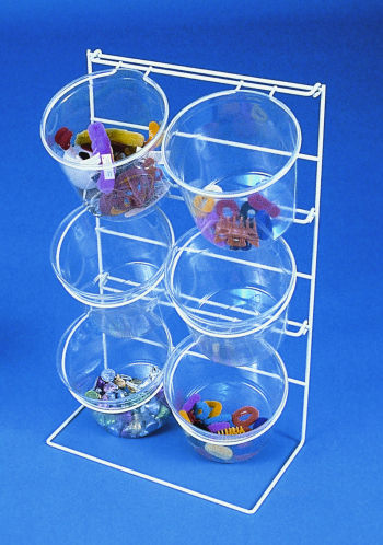 6-Jar Countertop Display Rack with Clear Jars (PACK OF 2)