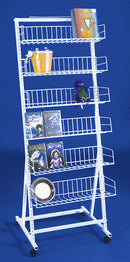 6 Shelf Versa-Rack Merchandiser Floor Display with Casters