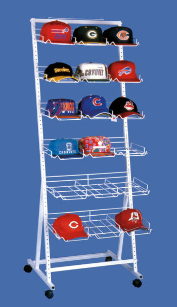 18-Pocket Versa-Rack Floor Display for Baseball Caps