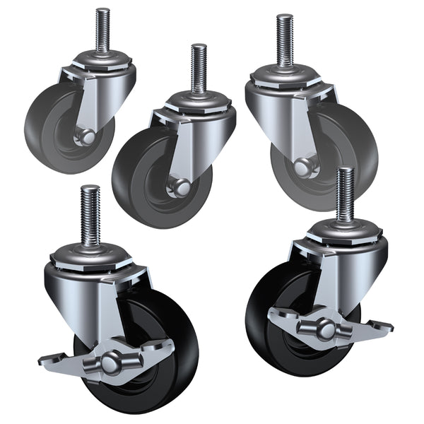 5-Pack Heavy Duty Display Casters