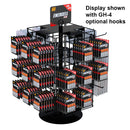 4-Sided 21" x 12" Wire Grid Panel Countertop Spinner Display