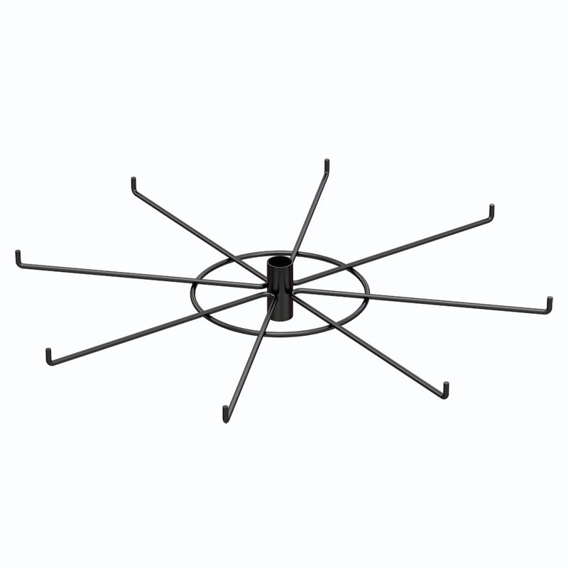 8-Hook Spoke Tier for Packages up to 4" Wide (Black)