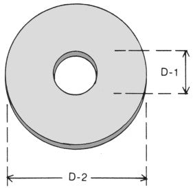 Flat Washer for 1.5" Diameter Tubes (3" O.D. x 0.1875" thickness)