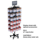 Double-Sided 48" x 21" Wire Grid Panel Floor Spinner Display