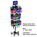 3-Sided 48" x 16" Wire Grid Panel Floor Spinner Display