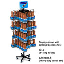 4-Sided 48" x 16" Wire Grid Panel Floor Spinner Display