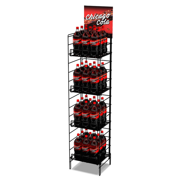 Fold-Up Floor Display (16" Wide) with 5 Reinforced Shelves