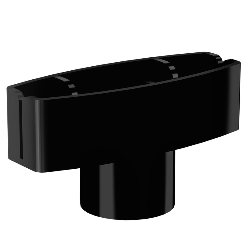 Plastic Header Card Holder for 1" Tubes (Black)
