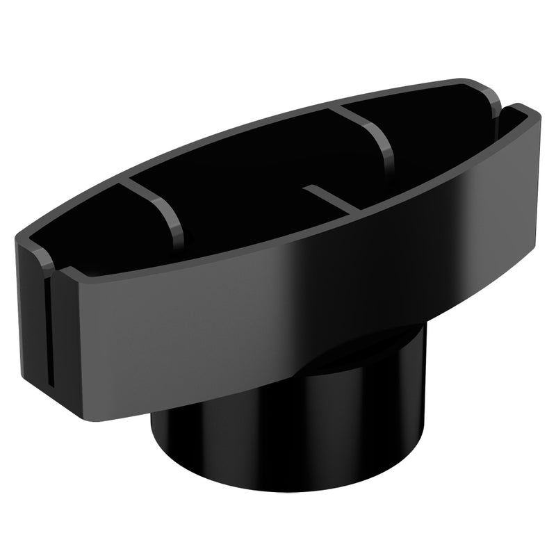 Plastic Header Sign Holder for 1.5" Tubes (Black)